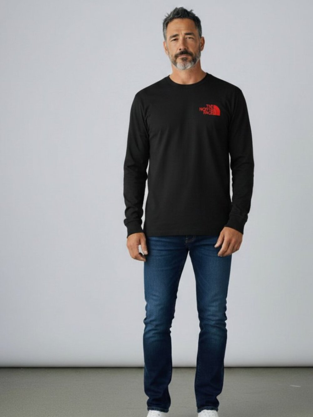 🏔️ The North Face Navy Blue Long Sleeve Graphic Tee | XXL